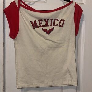BDG Red and Cream Mexico Graphic Tee